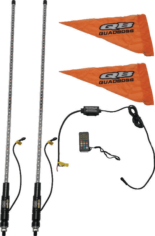 QuadBoss Qb 4Ft Clear Dual Whip Bt 609665 609665 Photo - Primary