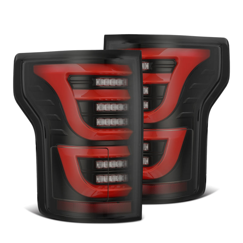 AlphaRex 15-20 Ford F-150 Luxx LED Tail Lights (Pair) Black/Red (Not For Blind Spot Sensor Models) 652050 652050 Photo - Primary