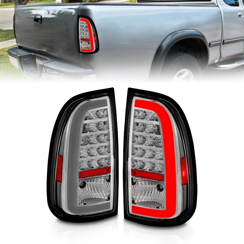 ANZO 00-06 Toyota Tundra LED Taillights w/ Light Bar Chrome Housing Clear Lens 311413 311413 Photo - Primary