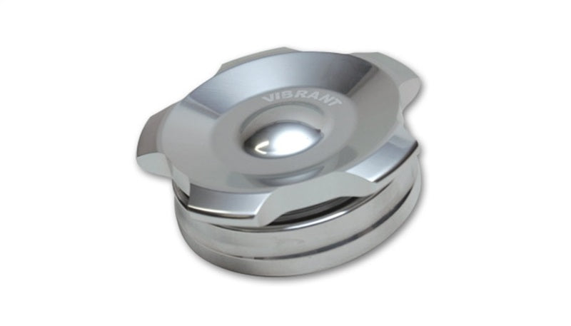 Vibrant 2.75in OD Aluminum Weld Bungs w/ Polished Aluminum Threaded Cap 11294 Photo - Primary
