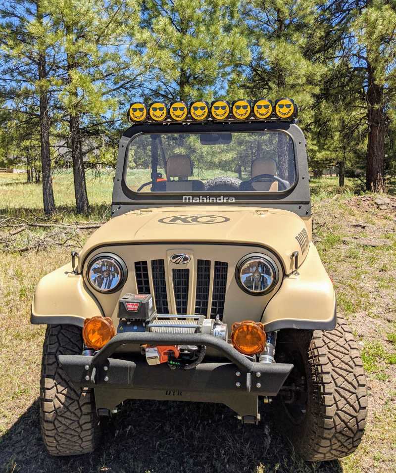 KC HiLiTES 6in. Hard Cover for Gravity Pro6 LED Lights (Single) - Smiley Face- Yellow/Black KC Logo 5114 5114 Photo - lifestyle view