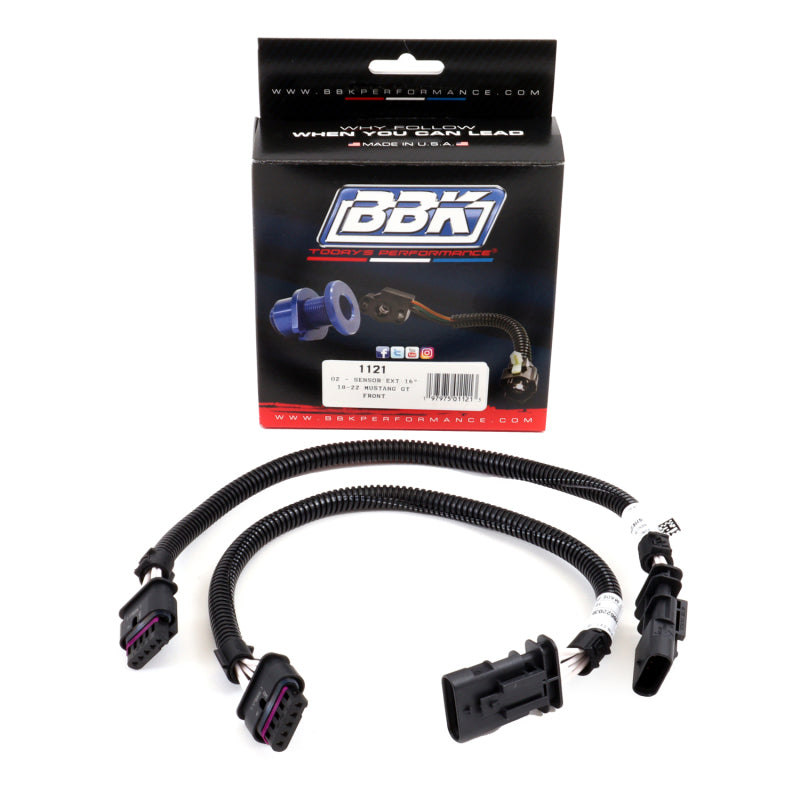 BBK 18-20 Ford Mustang GT O2 Sensor Wire Harness Extensions 16in (Pair) 1121 1121 Photo - Primary