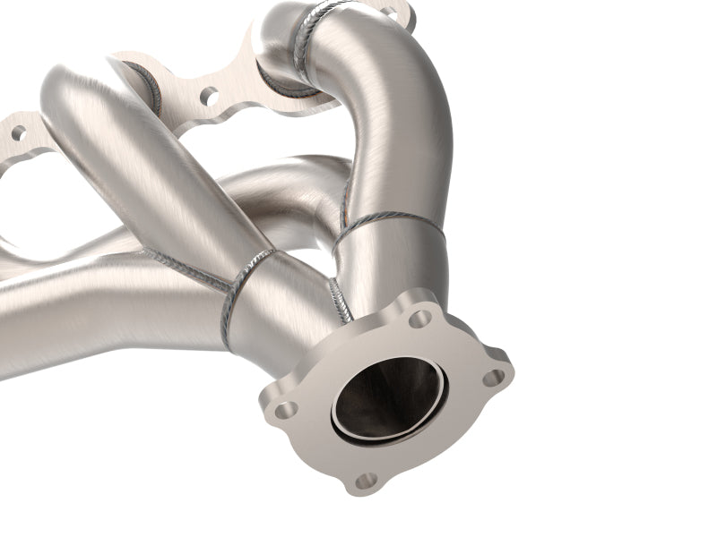 aFe Twisted 1-3/4in 304SS Shorty Header 16-21 Chevy Camaro SS 6.2L V8 48-34144 48-34144 Photo - Close Up