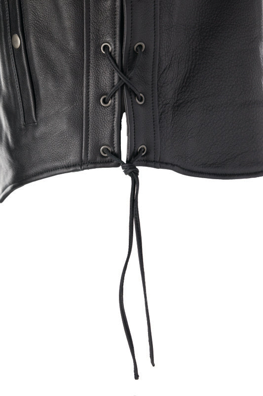 Kuryakyn Leather By River Road Old Skool Leather Vest Black - Large 094433 094433 User 3