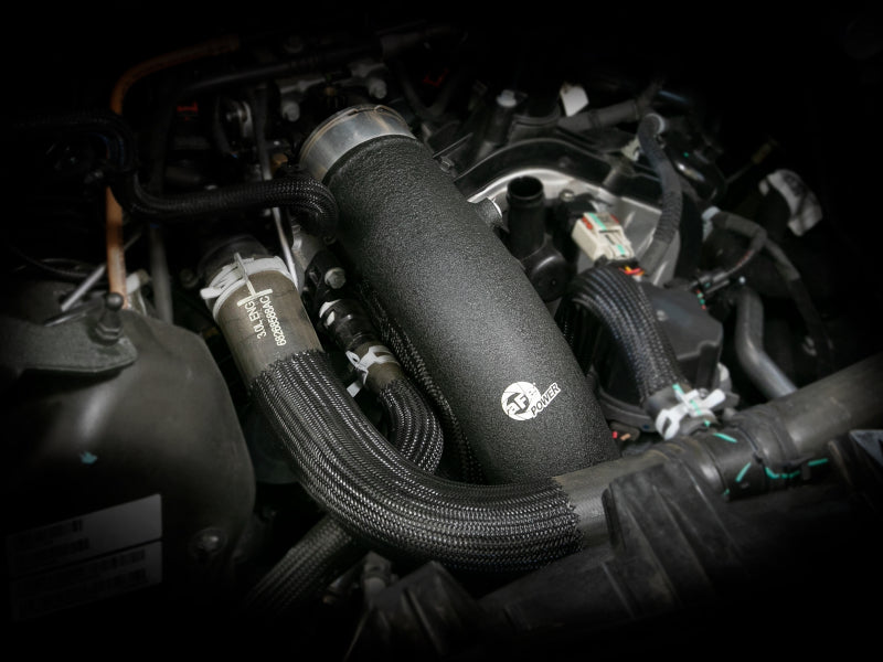 aFe RAM 1500 20-22 V6-3.0L (td) BladeRunner 3 IN Aluminum Cold Charge Pipe Black 46-20599-B 46-20599-B Photo - Mounted