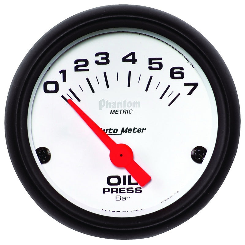 Autometer Gauge, Oil Pressure, 2 1/16", 7BAR, Electric, Phantom 5727-M User 1