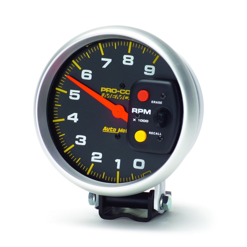 Autometer Gauge, Tachometer, 5", 9K Rpm, Pedestal W/Peak Memory, Pro-Comp 6809 User 1
