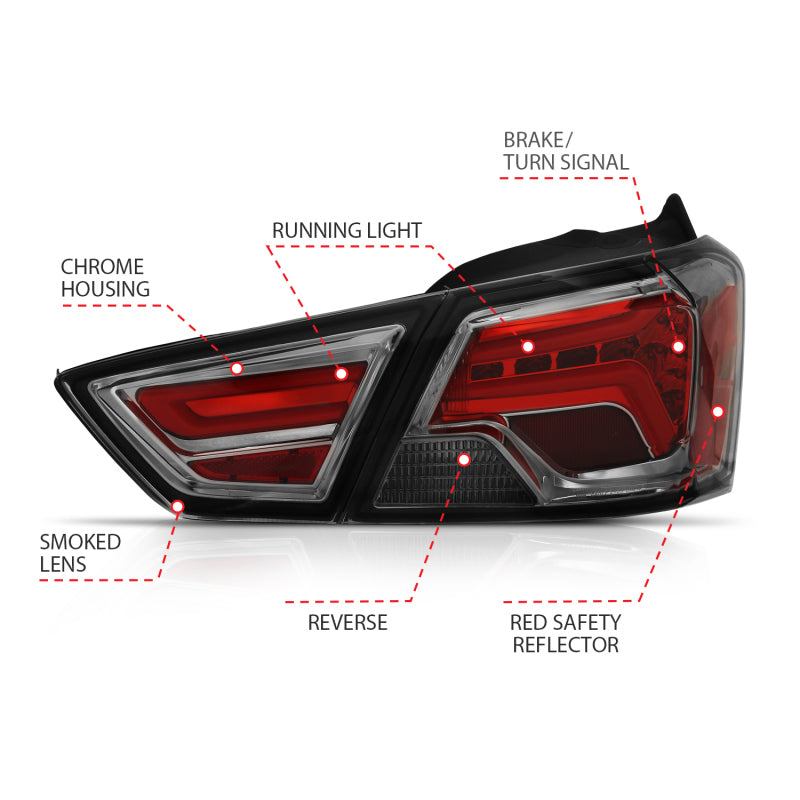 Anzo 14-18 Chevrolet Impala LED Taillights Smoke 321345 Photo - out of package