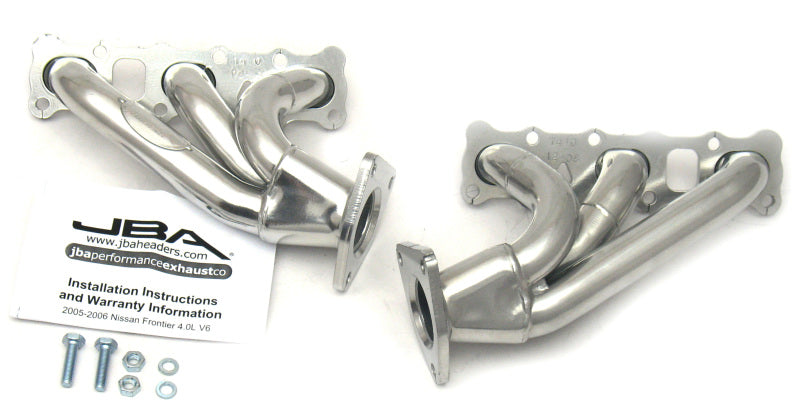 JBA 04-15 Nissan 4.0L V6 1-5/8in Primary Silver Ctd Cat4Ward Header 1410SJS 1410SJS Photo - Primary