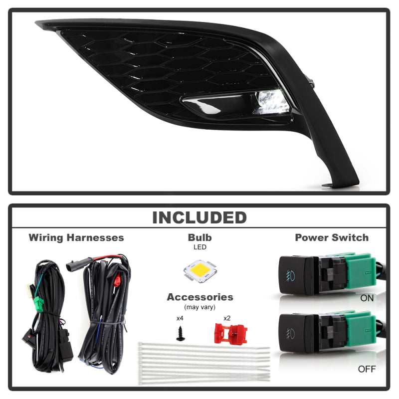 SPYDER 21-23 Toyota Camry SE/XSE OEM Style LED Fog Lights - w/OEM Switch - Clear 9052217 9052217 User 1