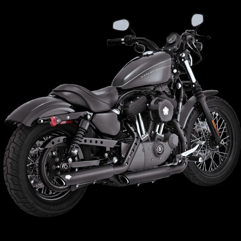Vance and Hines 3-In Twin Slash Slip-Ons Blk 46839