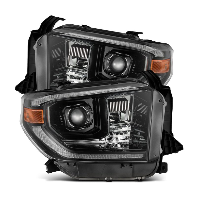 AlphaRex 14-21 Toyota Tundra LUXX-Series LED Proj Headlights Alpha-Blk w/Actv Light & Seq. Sig + DRL 880836 880836 Photo - Primary