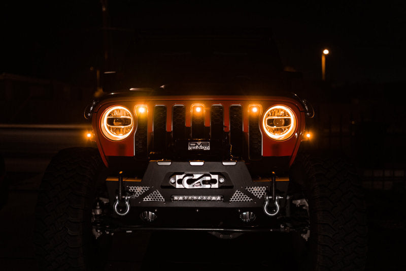 DV8 Offroad 2018+ Jeep JL Grill Amber Marker Lights GRJL-02 GRJL-02 Photo - Mounted