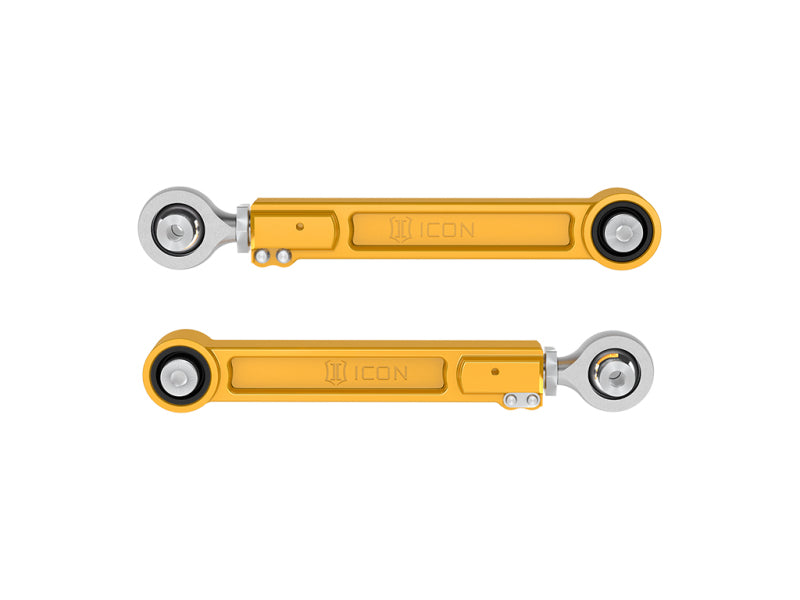 ICON 22-23 Toyota Tundra / 2024 Toyota Tacoma Billet Rear Upper Link Kit - Gold Anodized 54102G 54102G Photo - Primary