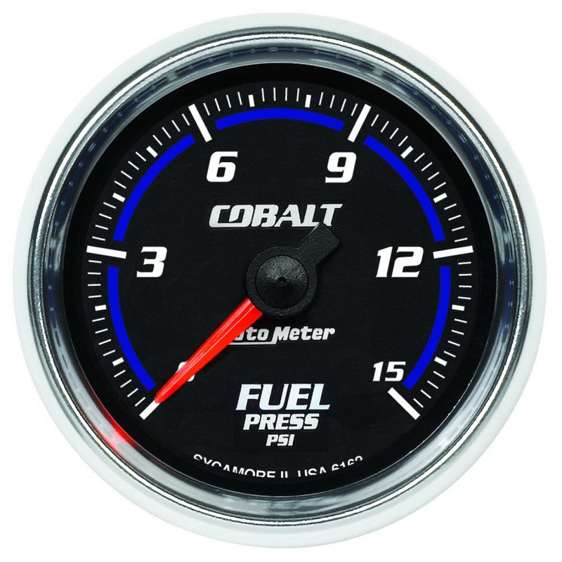 Autometer Gauge, Fuel Pressure, 2 1/16", 15Psi, Digital Stepper Motor, Cobalt 6162 Photo - Primary