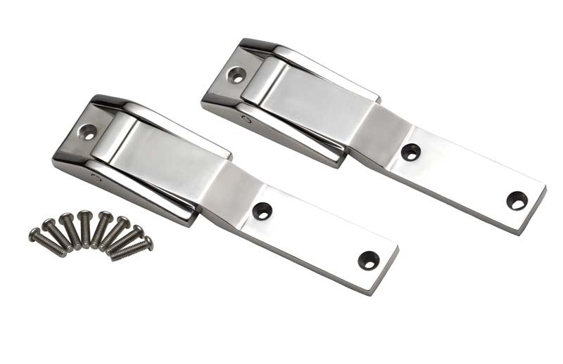 Kentrol 97-04 Jeep Wrangler TJ Tailgate Hinge Pair - Polished Silver 30478 30478 Photo - Primary