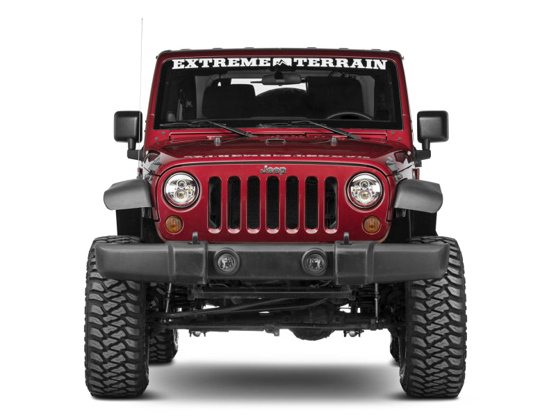 Raxiom 97-18 Jeep Wrangler TJ/JK Axial Series LED Daymaker Headlights- Chrome Housing (Clear Lens) J108043 J108043 Photo - Close Up