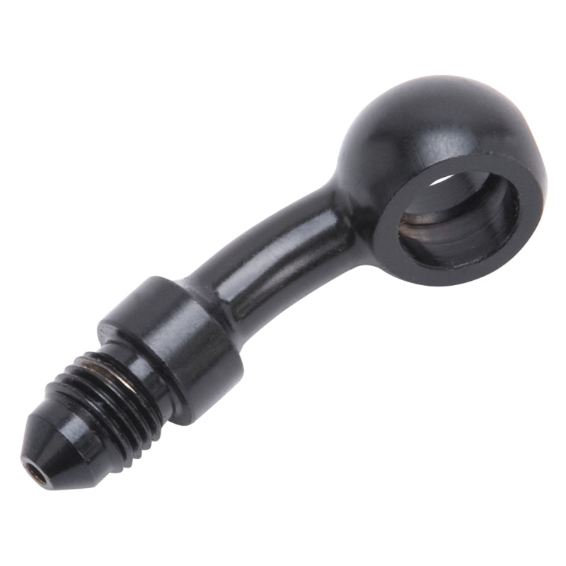Russell Fitting Banjo 10mm 3/8" Id To # 3 An Male 35 Degree Bend Black Zinc 640513 Photo - out of package