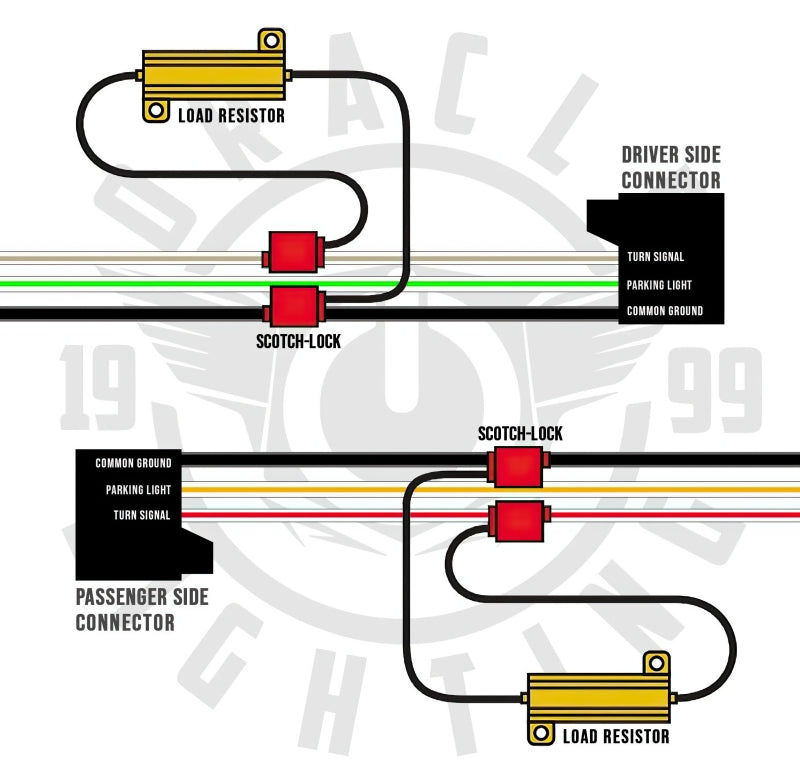 ORACLE Lighting Oracle 07-18 Jeep Wrangler JK Switchback LED Halo Headlights - Amber/White - Switchback 5769-123 5769-123 Technical Drawing