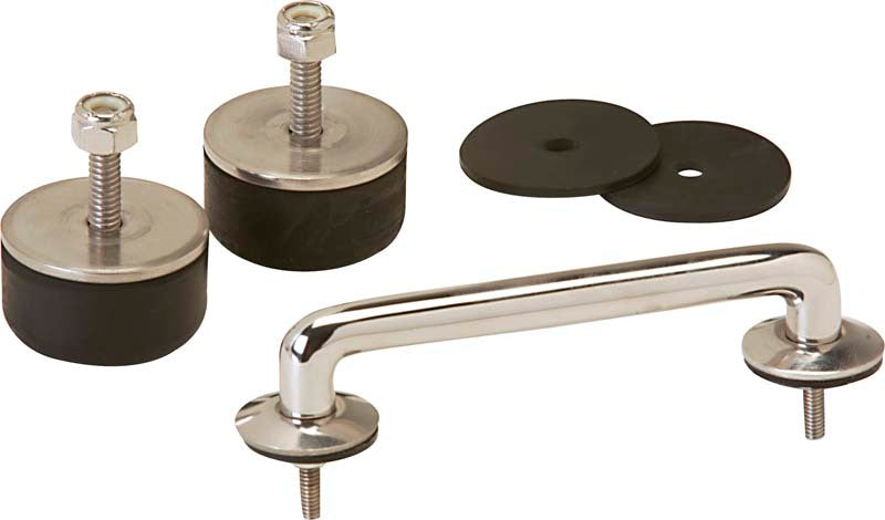 Kentrol 97-18 Jeep Wrangler TJ/JK Windshield Tie Down Kit - Polished Silver 30503 30503 Photo - Primary