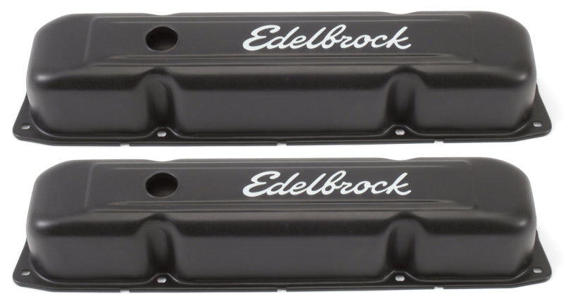 Edelbrock Valve Cover, Signature Series, Chrysler, 1958-1979 361-440 V8, Black 4493 Photo - Primary