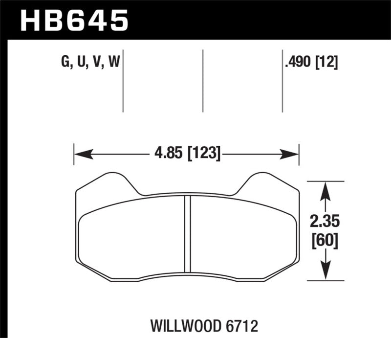 Hawk Disc Brake Pad HB645G.490 Photo - Primary
