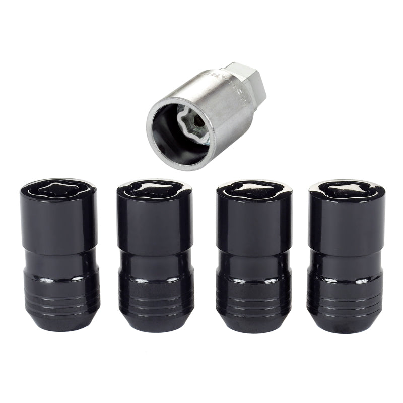McGard Wheel Lock Nut Set - 4pk. (Cone Seat) M14X1.5 / 21mm & 22mm Dual Hex / 1.639in. L - Black 24216 24216 Photo - Primary