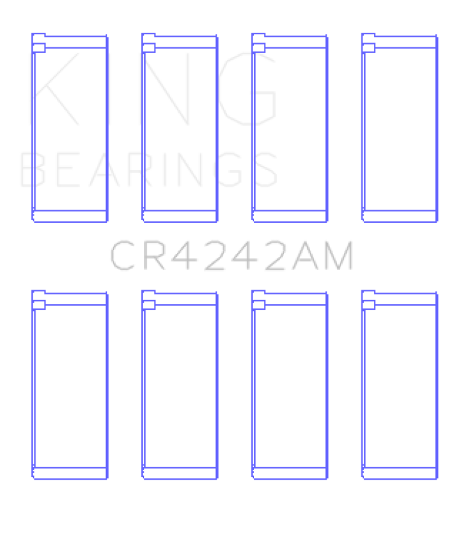 King Engine Bearings King Honda 97ci 1.6L L4 B16A2/B16A3 (Size STD) Rod Bearing Set CR4242AM CR4242AM Photo - Primary