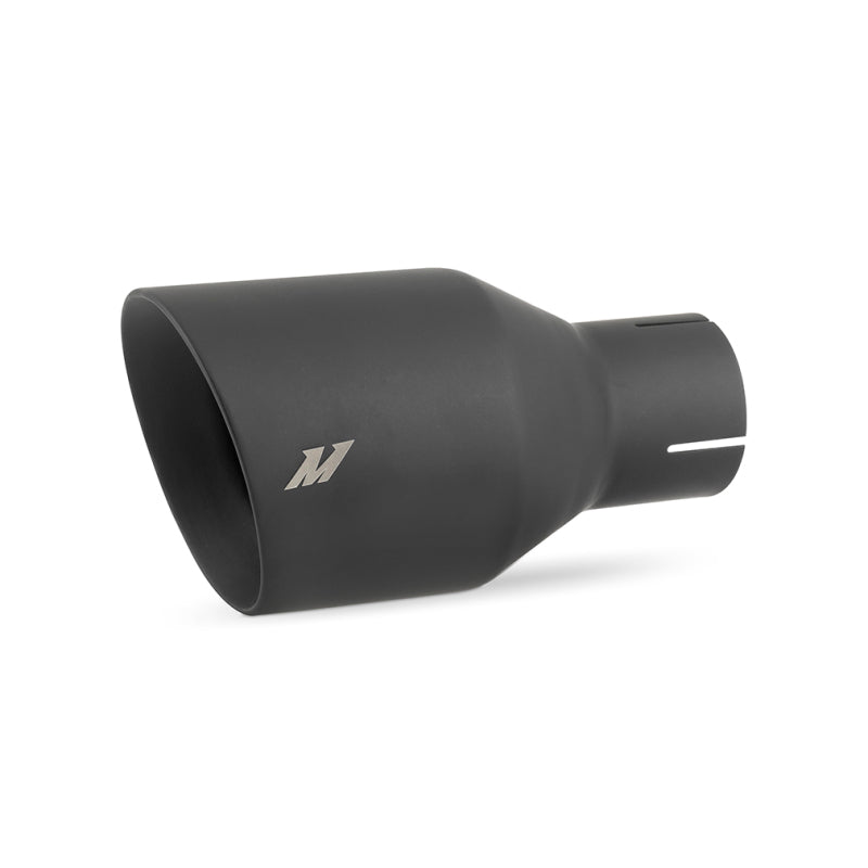 Mishimoto Clamp-on Double Wall Exhaust Tip 2.5 Inlet Slash Cut MMEXH-TIP-DW25BK MMEXH-TIP-DW25BK Photo - Primary