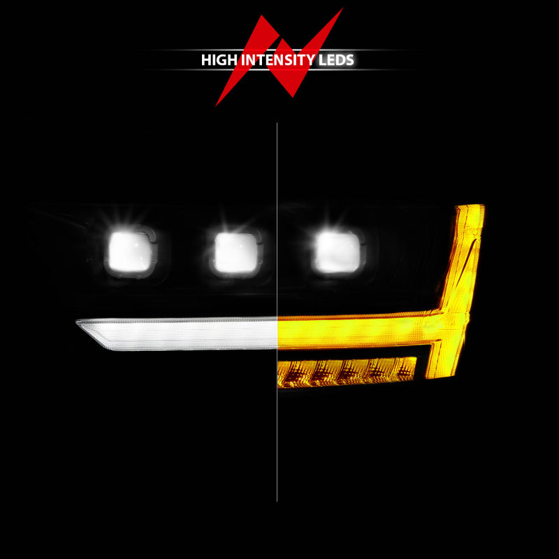 ANZO 19-24 RAM 1500 (New Body/OE Halogen) Full LED Proj Headlights DRL/SeqSig Black - Driver Side 111628A-L 111628A-L User 1