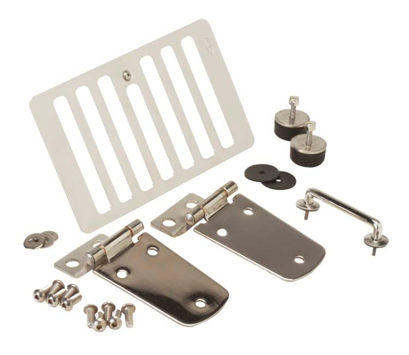 Kentrol 98-06 Jeep Wrangler TJ Hood Kit Without Hood Catch - Polished Silver 30504WHC 30504WHC Photo - Primary