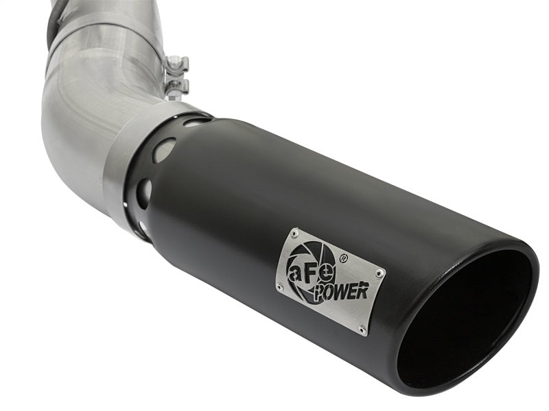 aFe ATLAS 4in Aluminized Steel DPF-Back Exhaust System w/Black Tip GM Dies 49-04085-B Photo - Unmounted