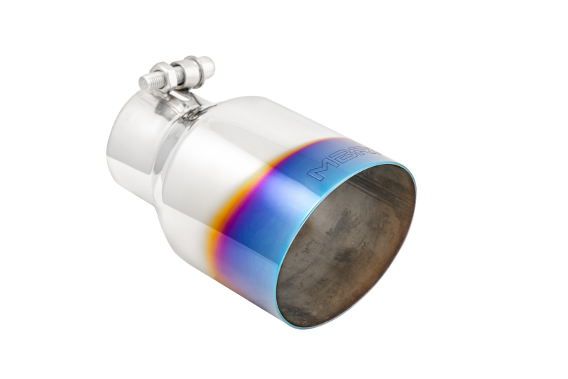 MBRP Burnt End Tip 2.5 ID 4 ID Out 6.5 length Single Wall Angle Cut 304 Stainless Steel T5176BE T5176BE Photo - lifestyle view