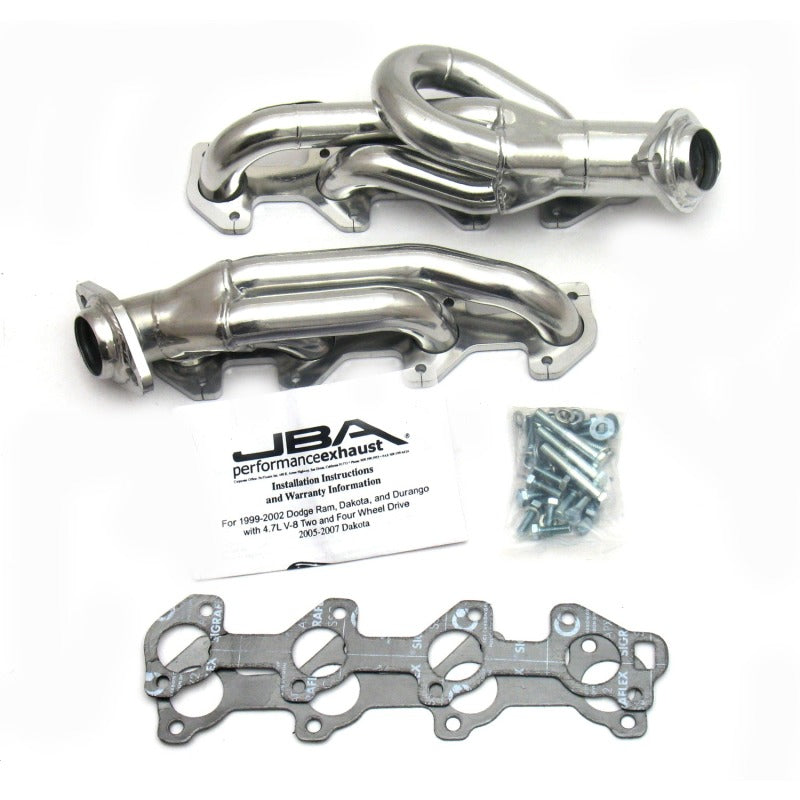JBA 02-03 Dodge Ram 4.7L PowerTech 1-1/2in Primary Silver Ctd Cat4Ward Header 1949S-1JS 1949S-1JS Photo - Primary