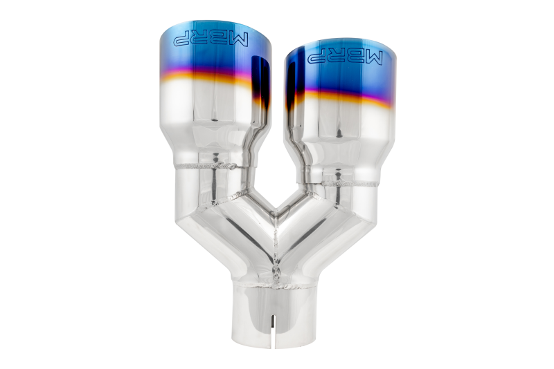 MBRP Burnt End Tip 2.5 ID, Dual 3.5 OD Out, 9.5 length, Single wall 304 Stainless Steel T5171BE T5171BE Photo - Close Up