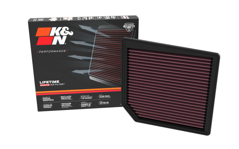 K&N Engineering K&N 22-23 Maserati Ghibli L4-2.0L Replacement Air Filter 33-3182 33-3182 Photo - out of package