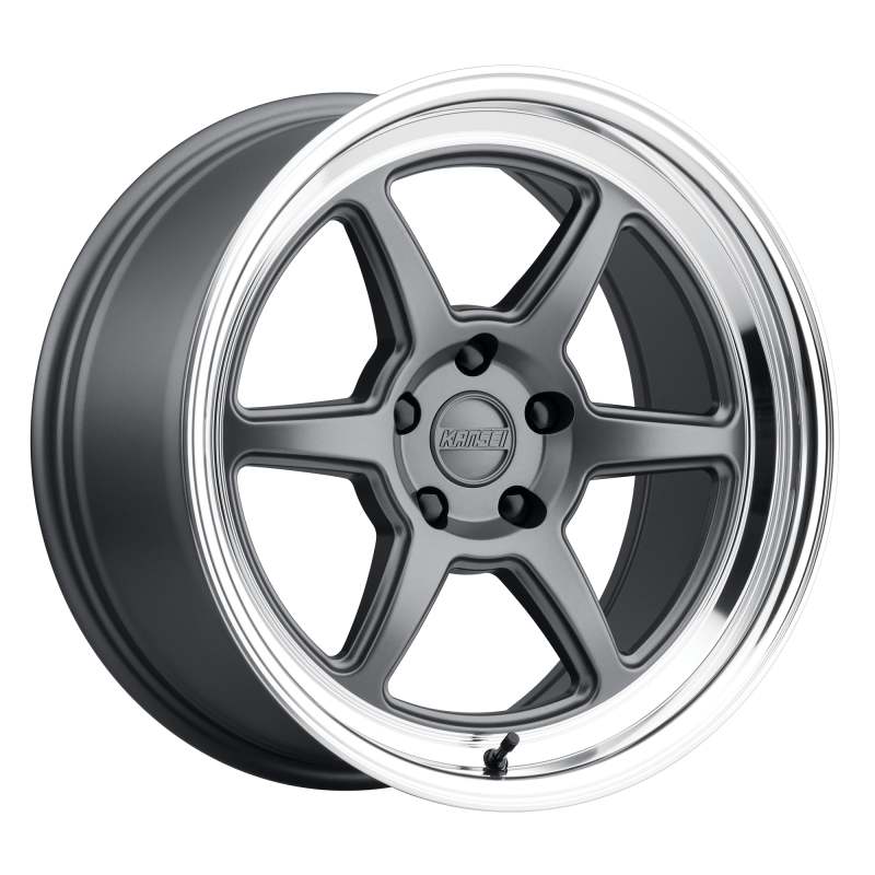 Kansei K14G Roku 18x9in / 5x112 BP / 12mm Offset / 66.56mm Bore - Grey & Machined Lip Wheel K14G-189017+12 K14G-189017+12 Photo - Primary
