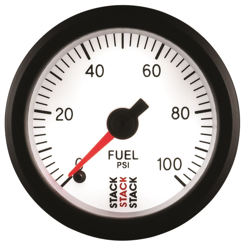 Autometer Stack 52mm 0-100 PSI 1/8in NPTF Male Pro Stepper Motor Fuel Pressure Gauge - White ST3356 ST3356 User 4