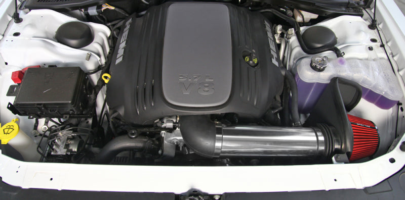 Spectre 11-17 Dodge Challenger/Charger 5.7L V8 Air Intake Kit - Polished w/Red Filter 9036 9036 Photo - Mounted