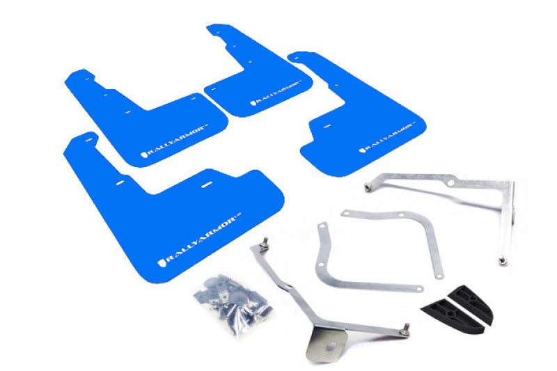 Rally Armor 15-18 Subaru WRX/STi Sedan UR Blue Mud Flap w/ White Logo MF32-UR-BL/WH Photo - Primary
