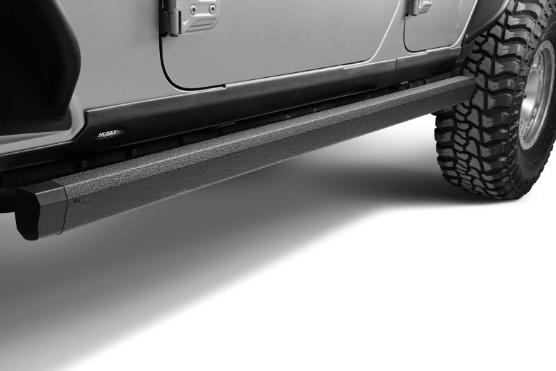 Go Rhino 18-23 Jeep Wrangler 4dr E-BOARD E1 Electric Running Board Kit - Bedliner Coating 20450674T 20450674T Photo - Mounted