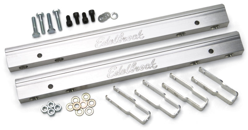 Edelbrock Fuel Rail for BBC Victor -6 AN in Clear Finish Series EFI 3633 Photo - Primary