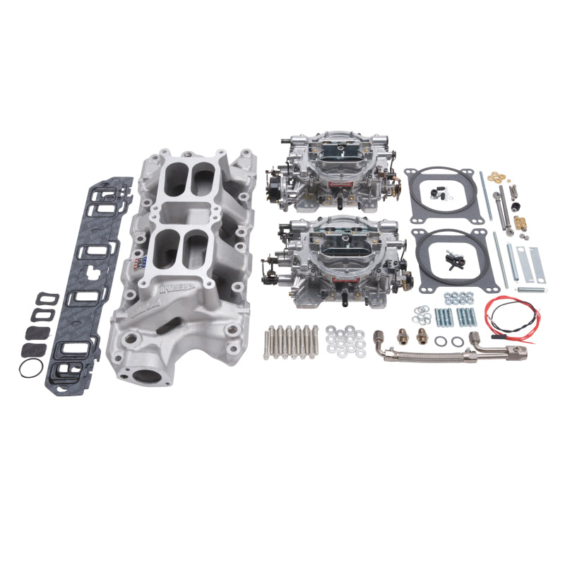 Edelbrock Dual Quad Kit RPM Air-Gap 289-302 Ford 2035 2035 Photo - out of package