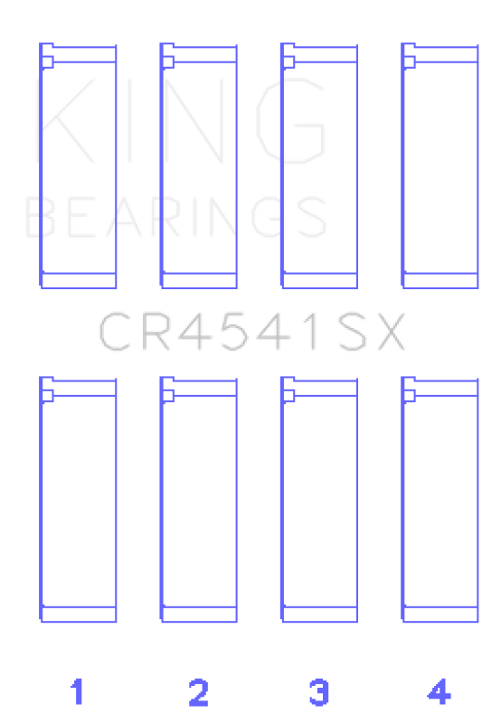 King Bearings Connecting Rod Bearing Set - for Honda F23A/F23Z/K20A3 CR4541SX CR4541SX Photo - Primary