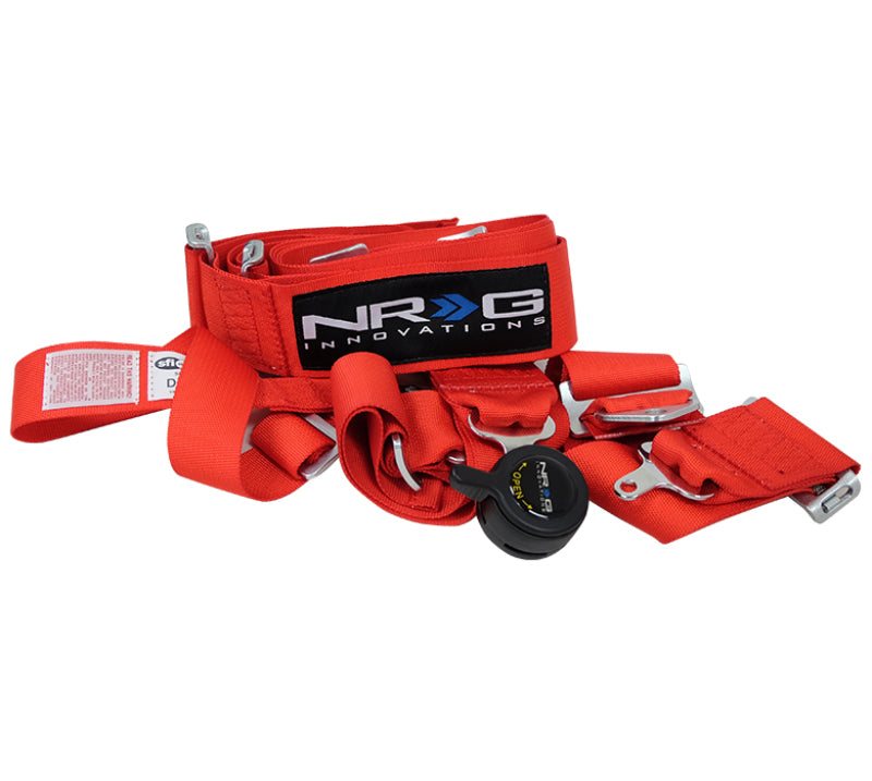 NRG Belt Harness SFI 16.1 5PT 3in. Seat / Cam Lock - Red SBH-RS5PCRD Photo - Primary