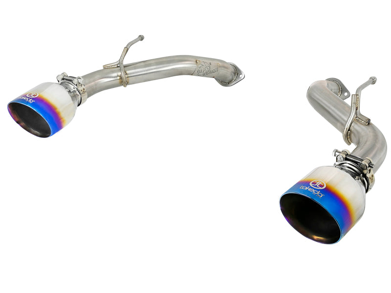 aFe POWER Takeda 2.5in 304 SS Axle-Back Exhaust w/ Blue Flame Tips 17-19 Infiniti Q60 V6-3.0L (tt) 49-36133NM-L 49-36133NM-L Photo - Primary