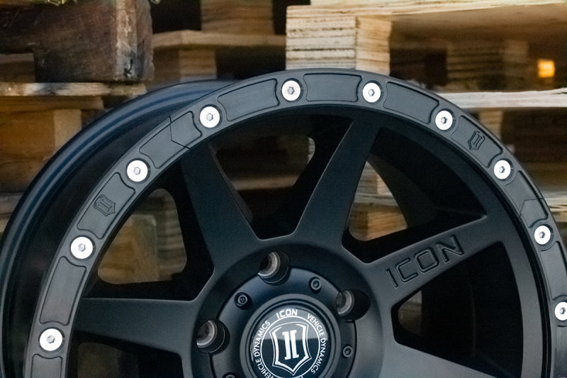 ICON 17in Compression/Alpha/Rebound Wheel Rock Ring Kit (20 Bolt) 192050 192050 Photo - Mounted