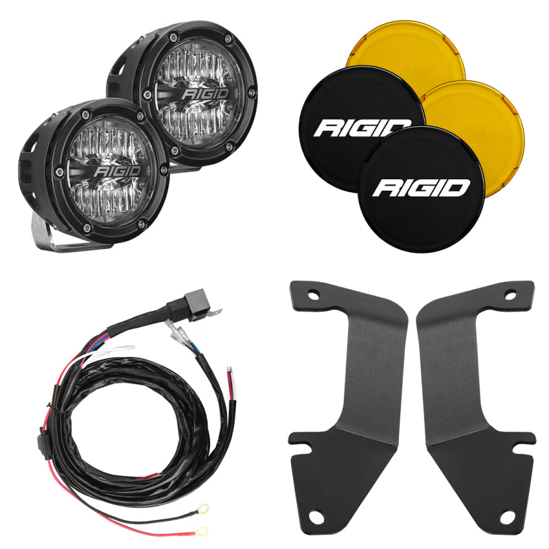 Rigid Industries 2014-2022 Toyota Tundra A-Pillar Light Kit (Includes 4 inch 360-Series Drive) 46706 46706 Photo - Primary