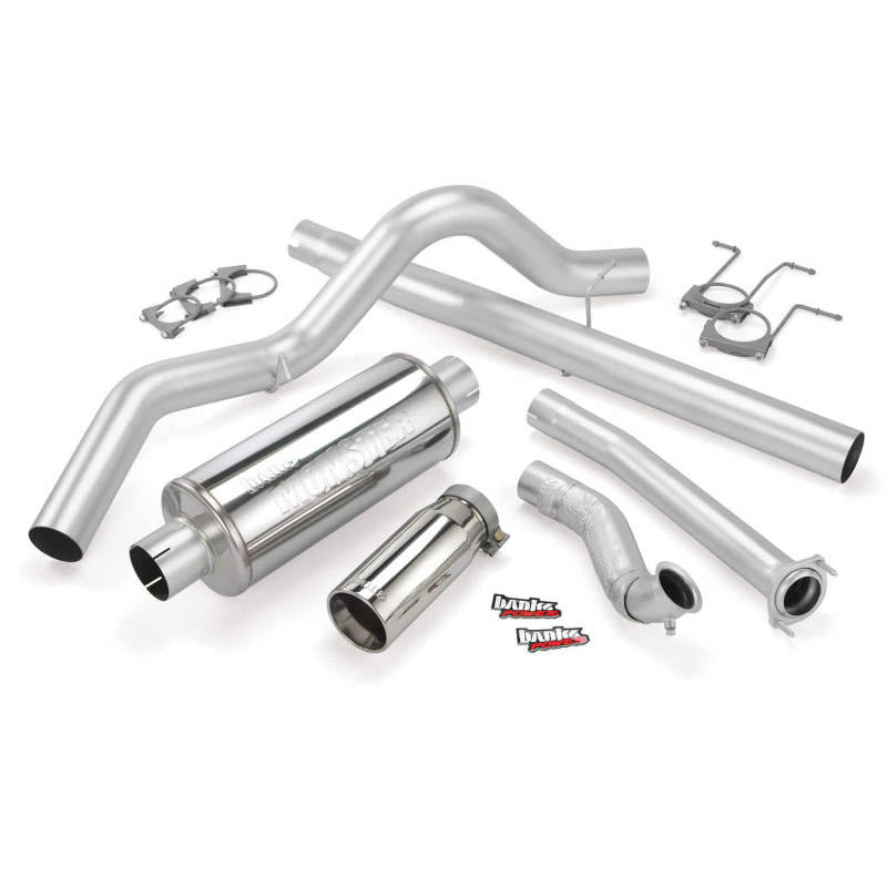 Banks Power 94-97 Ford 7.3L ECLB Monster Exhaust System - SS Single Exhaust w/ Chrome Tip 46298 46298 Photo - Primary