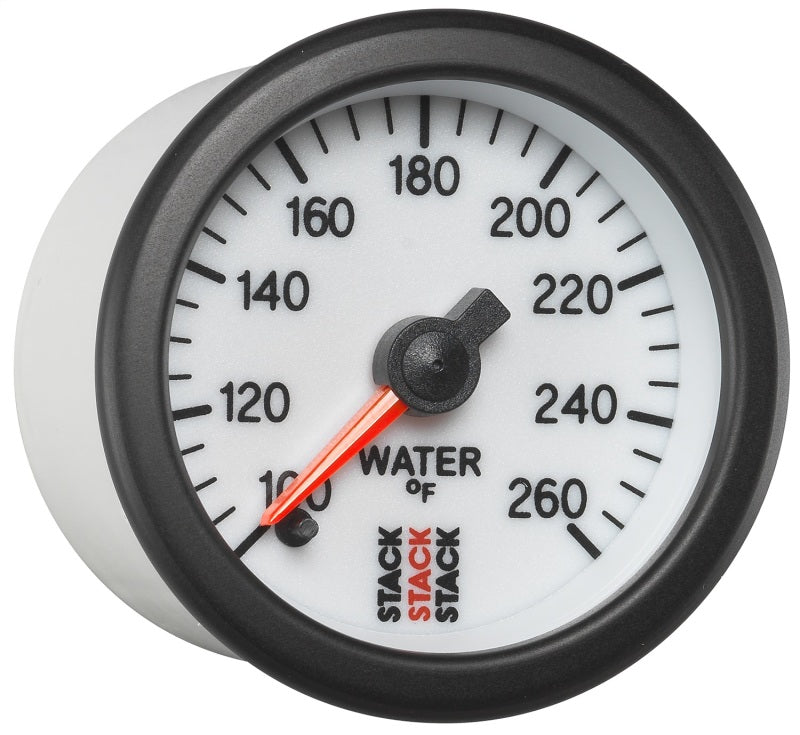 Autometer Stack 52mm 100-260 Deg F 1/8in NPTF Male Pro Stepper Motor Water Temp Gauge - White ST3358 ST3358 User 5
